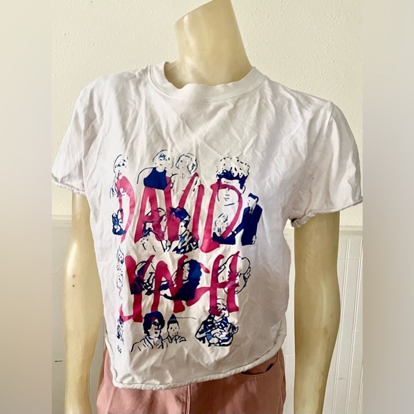 Tops - David Lynch White Cotton t shit tee